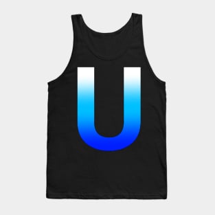 Blue Letter U Tank Top